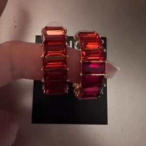 INC earrings gold toned - multi color